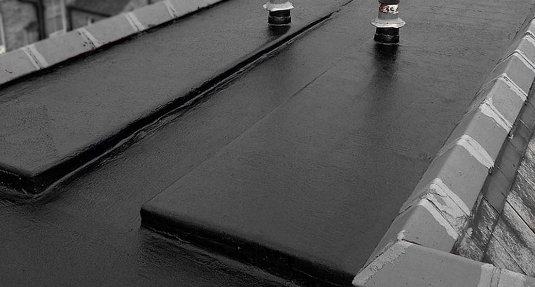 sealed and painted flat roof