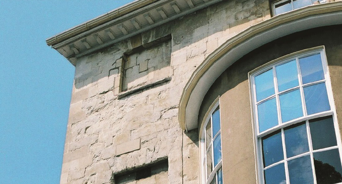 exterior of building needing repair