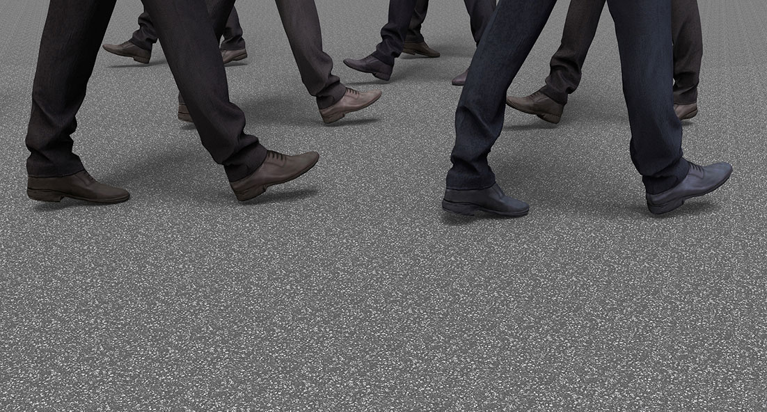 people walking on floor