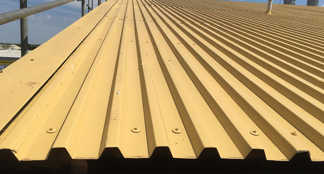 yellow metal roof