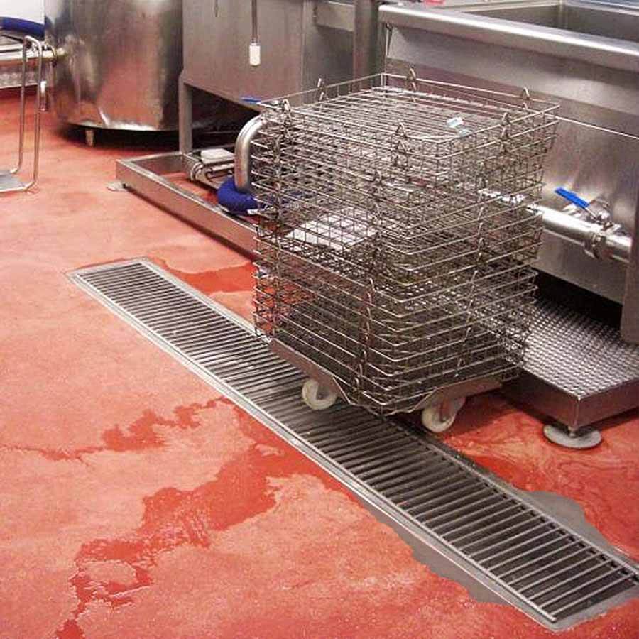 red industrial floor