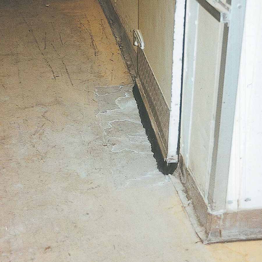 close up of low temperature concrete