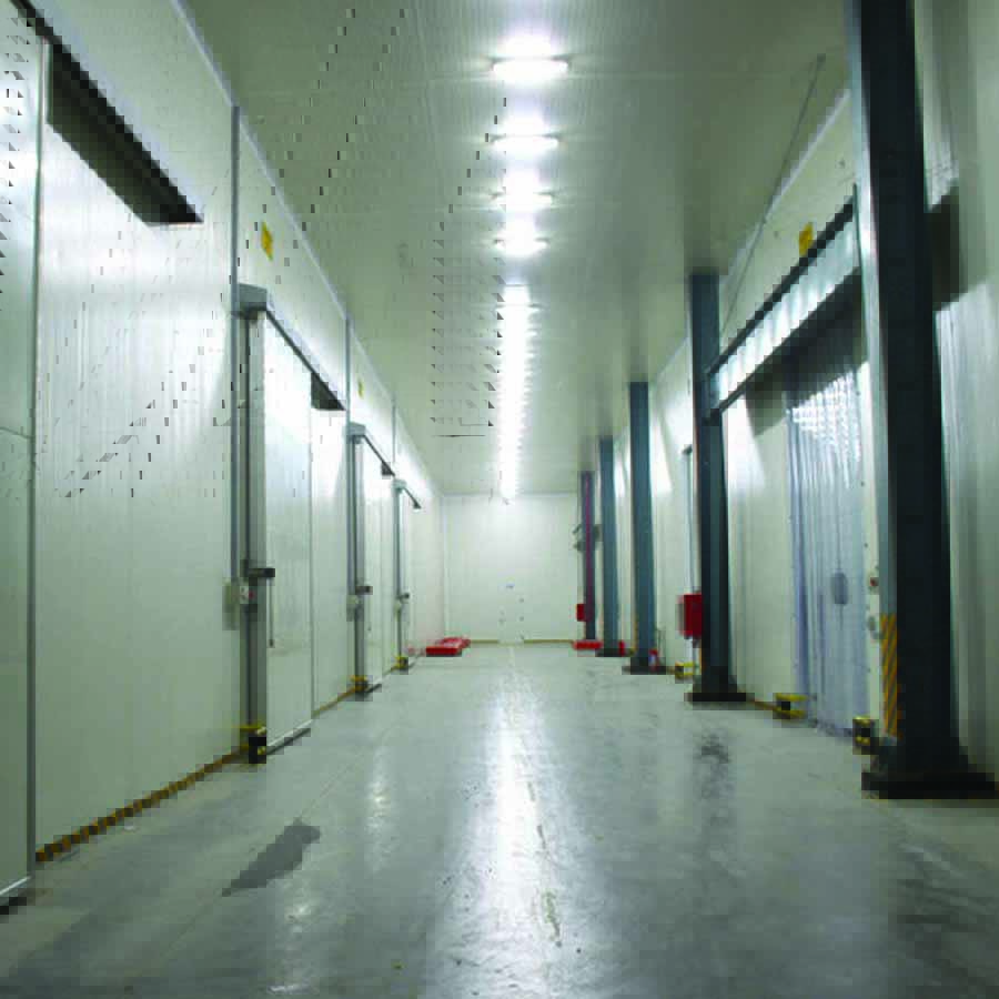 low temperature concrete in storage facility
