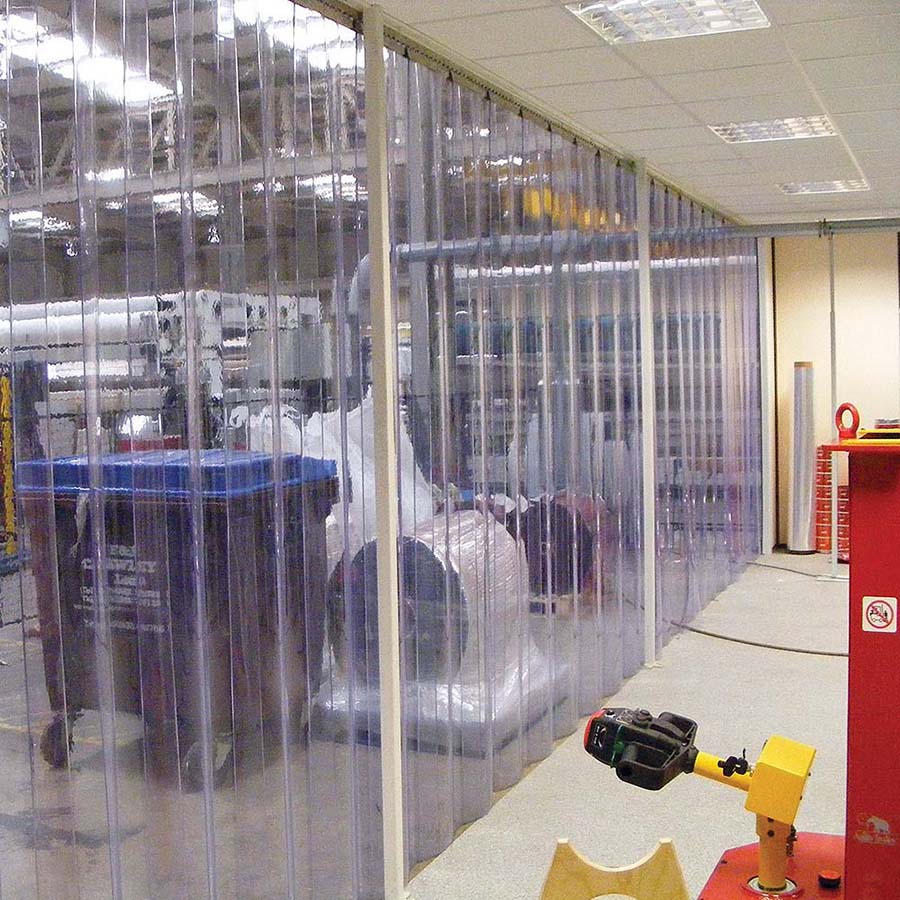 PVC Strip Curtains C/W Plate Set