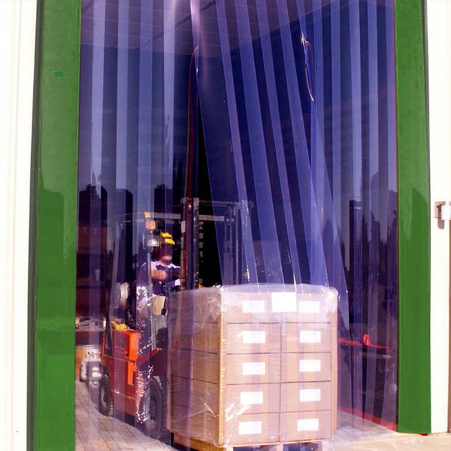 PVC curtain strips forklift entry