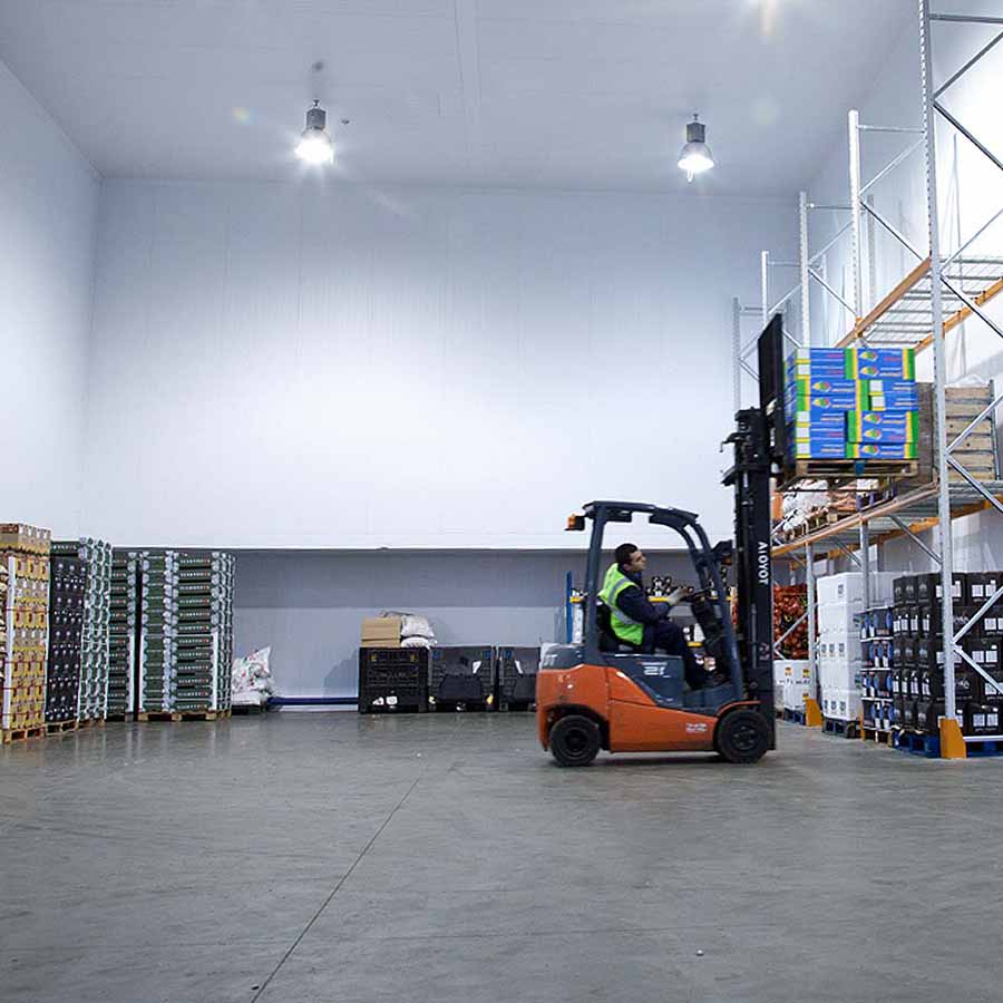 inside warehouse