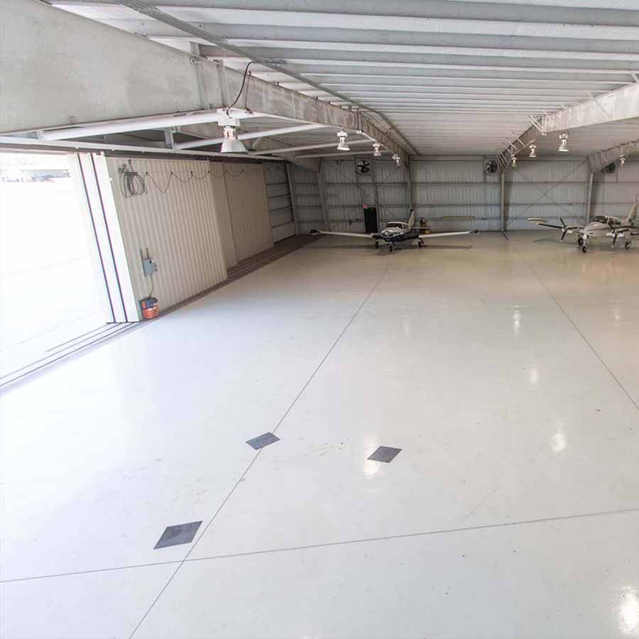 inside plane warehouse