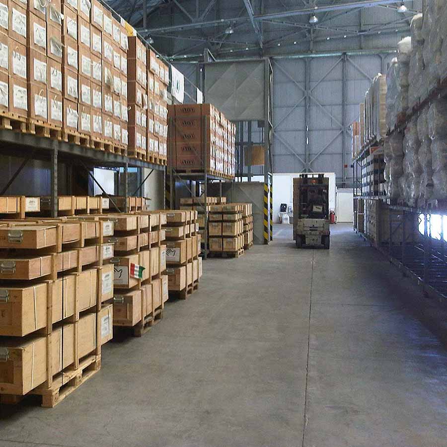 High-Traffic Flooring In Warehouse with Forklift