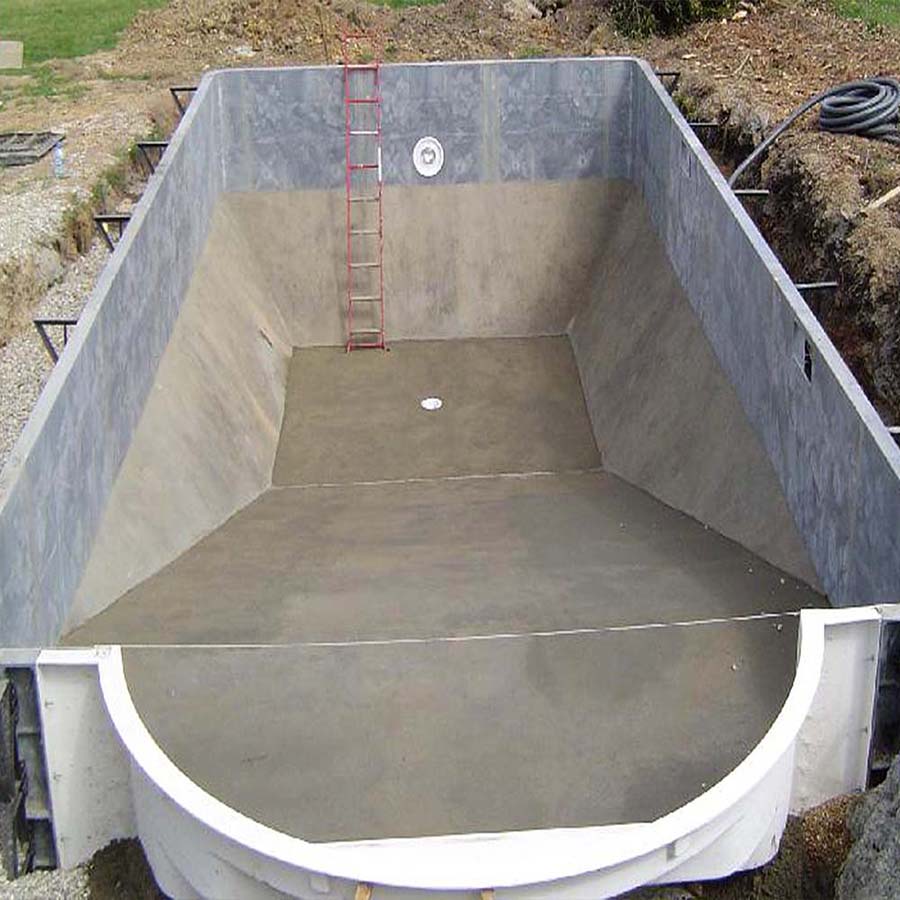 Inside water tank with waterproof membrane liquid coating