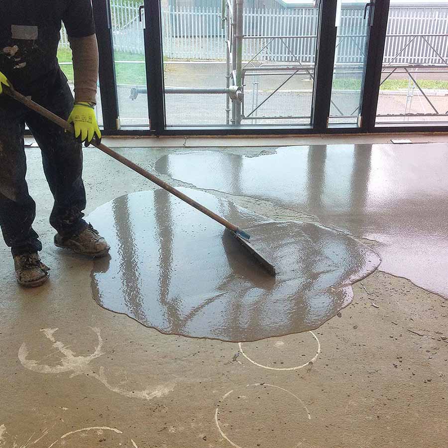 Easi Screed Industrial being applied