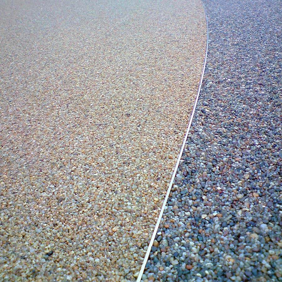resin bound pebles outdoors