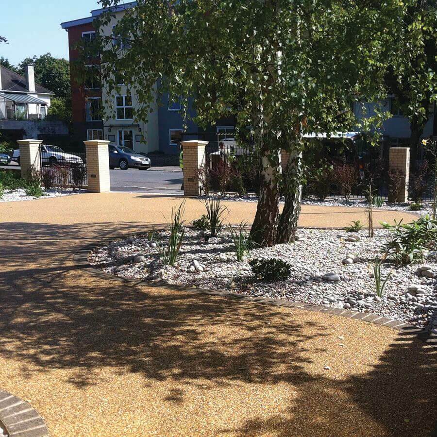 stone aggregate in driveway